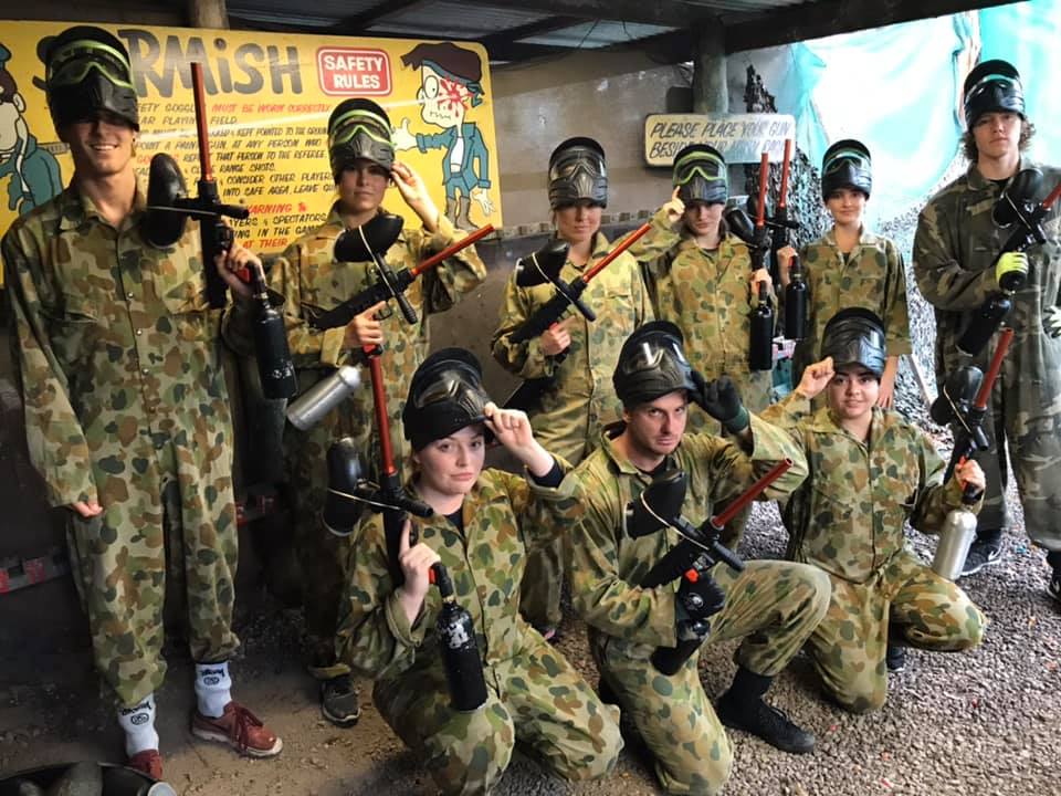 lucky players testing  the new tippmann paintball markers